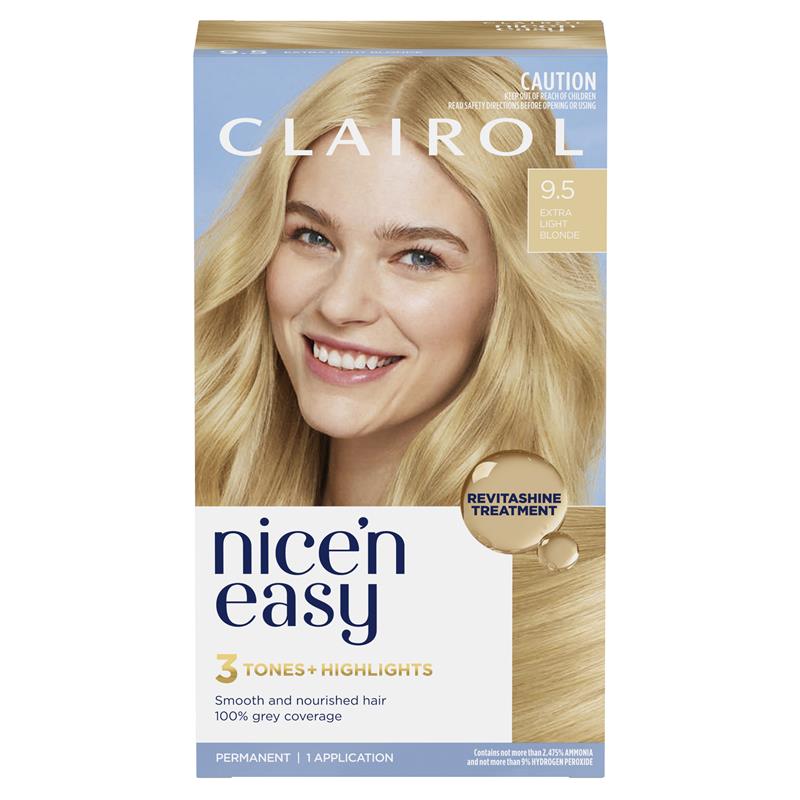 Load image into Gallery viewer, Clairol Nice N Easy 9.5 Extra Light Blonde Permanent Hair Colour
