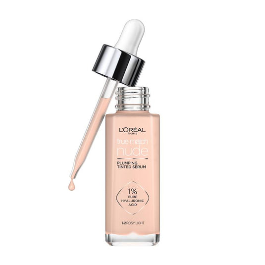 L'Oreal Paris True Match Nude Plumping Tinted Serum 1-2 Rosy Light