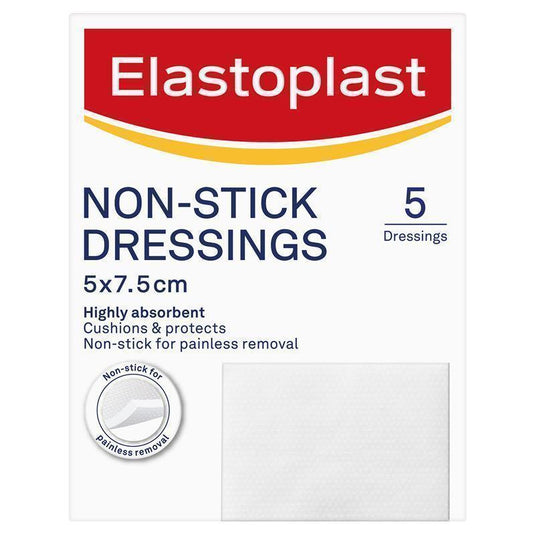 Elastoplast Non-Stick Wound Dressing 7.5cm x 5cm 5 Pack