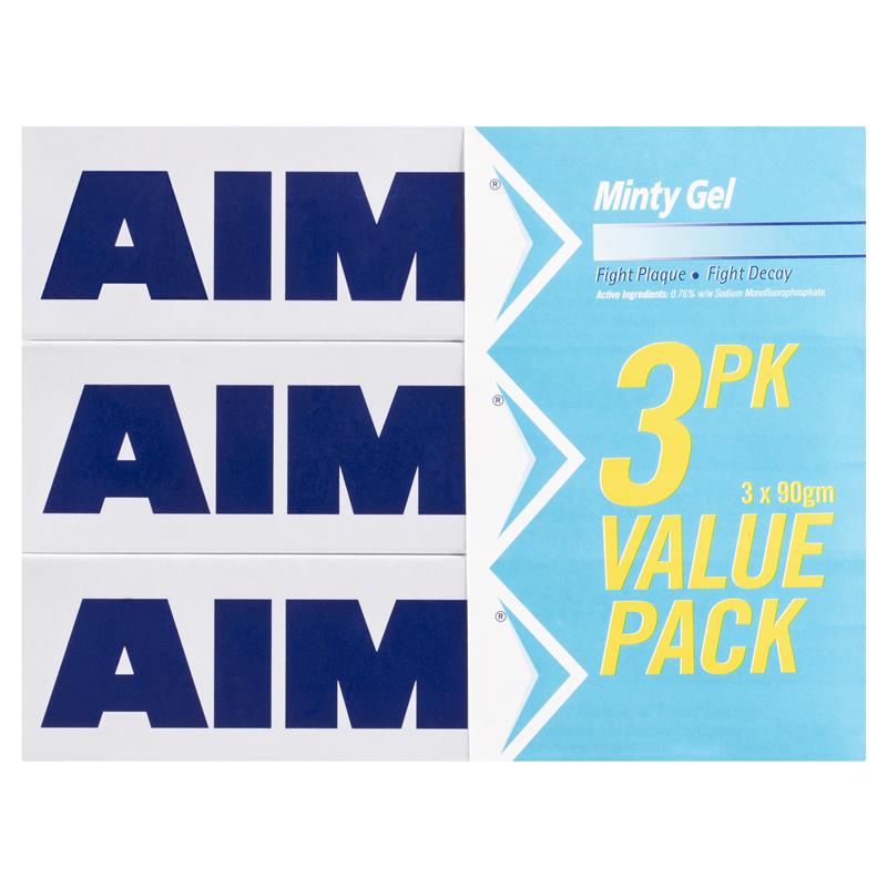 Load image into Gallery viewer, Aim Toothpaste Minty Gel Value 3 Pack
