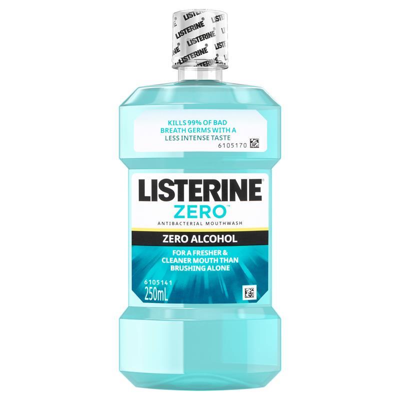 Load image into Gallery viewer, Listerine Zero Alcohol Antibacterial Mouthwash Less Intense Taste 250mL
