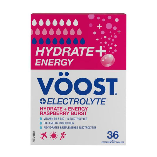 Voost Hydrate + Energy Raspberry Burst Effervescent Tablets 36 Pack