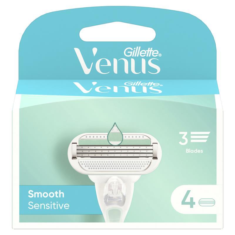 Load image into Gallery viewer, Gillette Venus Smooth Sensitive Blade Refills 4 Pack
