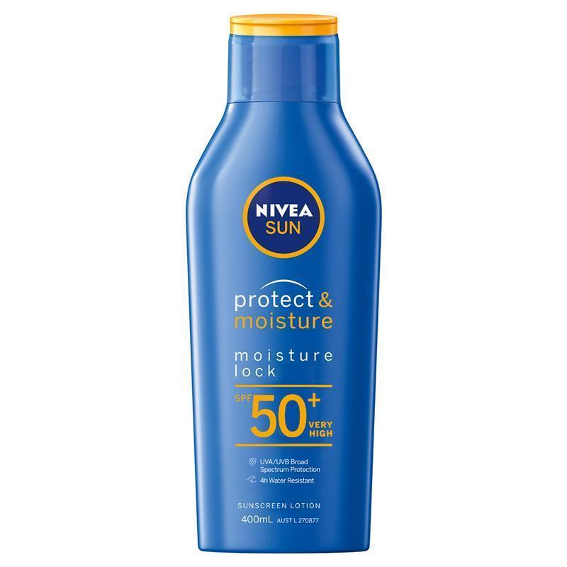 Load image into Gallery viewer, NIVEA Sun Protect &amp; Moisture SPF50+ Sunscreen Lotion 400ml

