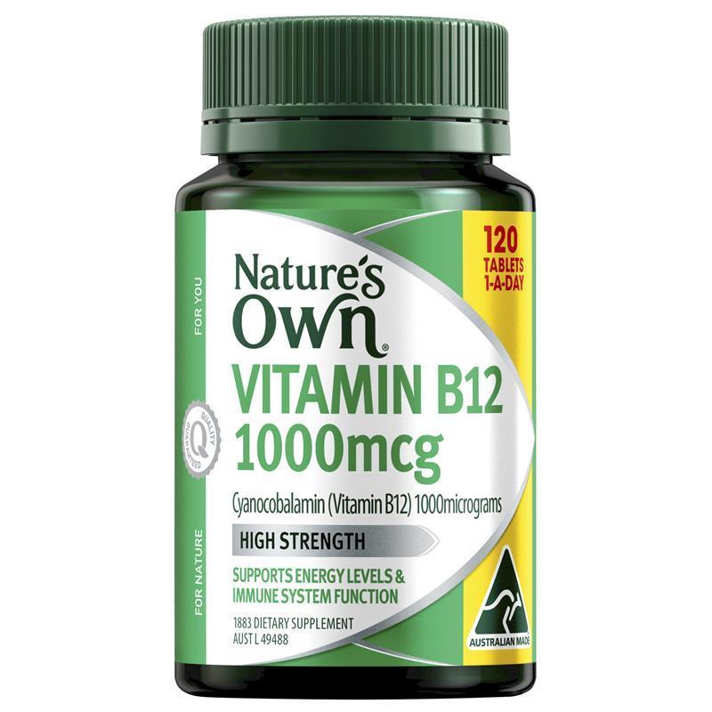 Load image into Gallery viewer, Nature's Own High Strength Vitamin B12 1000mcg 120 Tablets Exclusive Size
