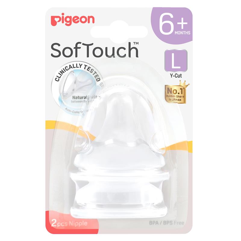 Load image into Gallery viewer, Pigeon SofTouch Teat L 2 Pack
