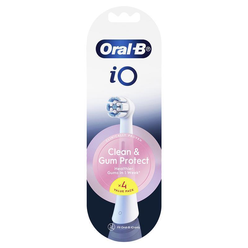 Load image into Gallery viewer, Oral B Power Toothbrush iO Clean &amp; Gum Protect Refills White 4 Pack
