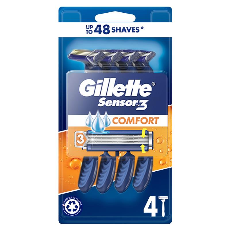 Load image into Gallery viewer, Gillette Sensor 3 Disposables Male 4 Pack
