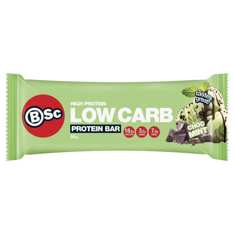 Load image into Gallery viewer, BSc High Protein Low Carb Bar Choc Mint 60g
