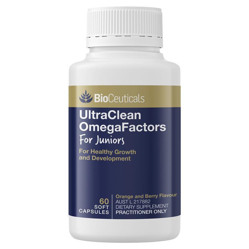 Load image into Gallery viewer, Bioceuticals UltraClean OmegaFactors For Juniors 60 Capsules
