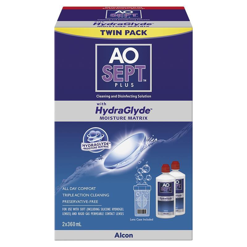 Load image into Gallery viewer, Aosept Plus with HydraGlyde 360ml Twin Pack
