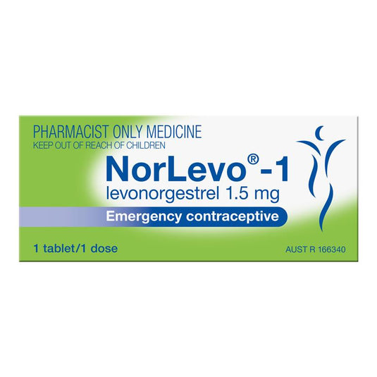 Norlevo 1 1.5mg Tablet 1 - Levonorgestrel (S3)