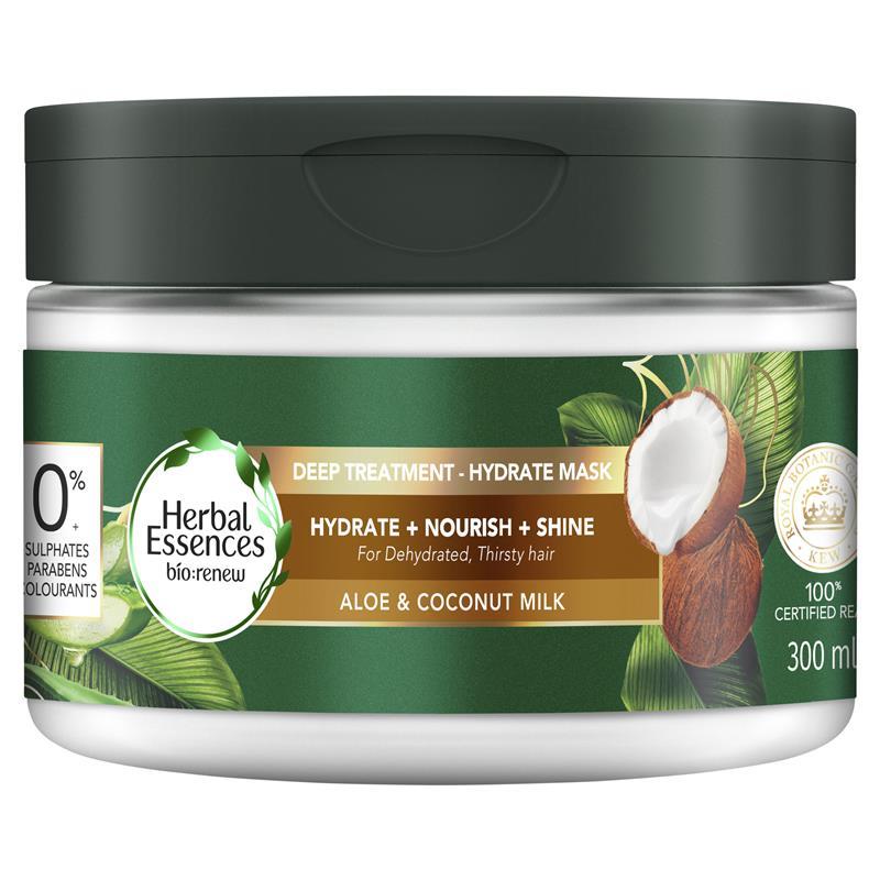 Load image into Gallery viewer, Herbal Essences Bio Renew Coconut Milk &amp; Aloe Deep Hydrate Mask 300ml

