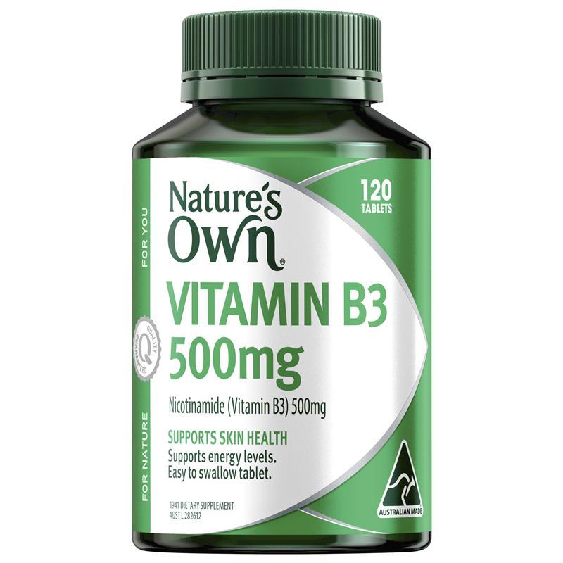 Load image into Gallery viewer, Nature's Own Vitamin B3 500mg 120 Tablets
