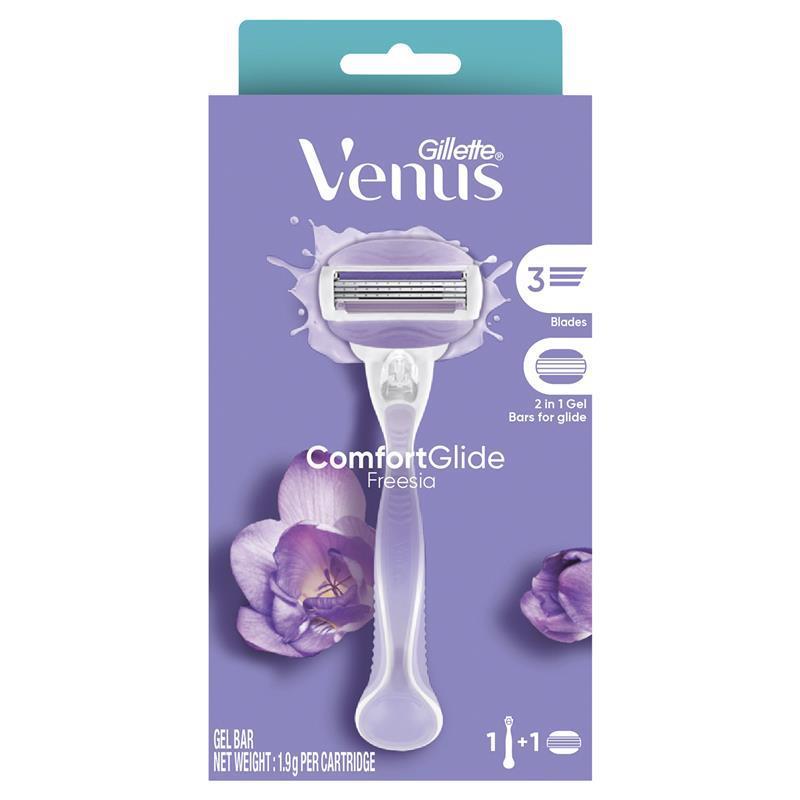 Load image into Gallery viewer, Gillette Venus ComfortGlide Fressia Razor Handle + 2 Blades
