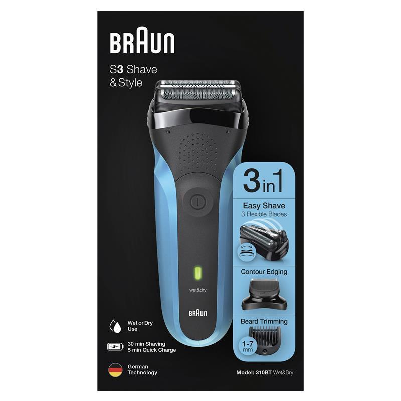 Load image into Gallery viewer, Braun Series 3 Electric Shaver &amp; Precision Beard Trimmer For Men 310BT
