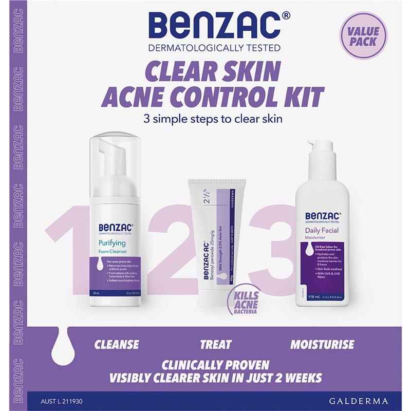 Load image into Gallery viewer, Benzac Acne Control 3 Step Acne Starter Kit
