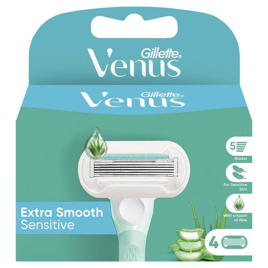 Gillette Venus Extra Smooth Sensitive Blades 4 Pack Refill