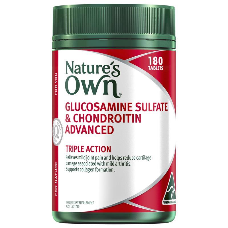 Load image into Gallery viewer, Nature's Own Glucosamine Sulfate &amp; Chondroitin Advanced 180 Tablets
