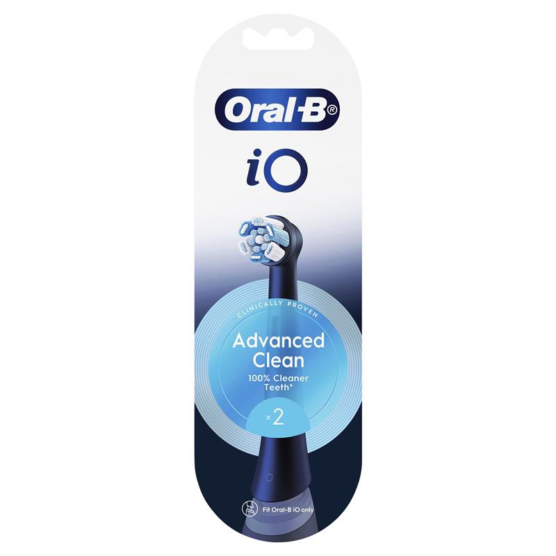 Load image into Gallery viewer, Oral B Power Toothbrush iO Advanced Clean Refills Black 2 Pack
