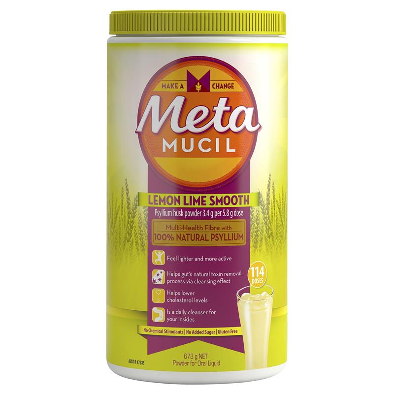 Load image into Gallery viewer, Metamucil Fibre Supplement Lemon Lime Smooth 114 Doses
