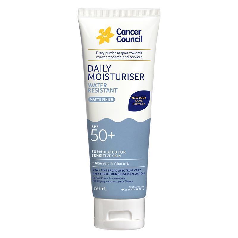 Load image into Gallery viewer, Cancer Council SPF 50+ Face &amp; Body Moisturiser Water Resistant 150ml
