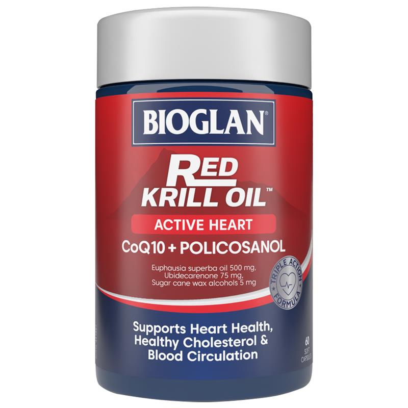 Load image into Gallery viewer, Bioglan Red Krill Oil Active Heart 60 Capsules
