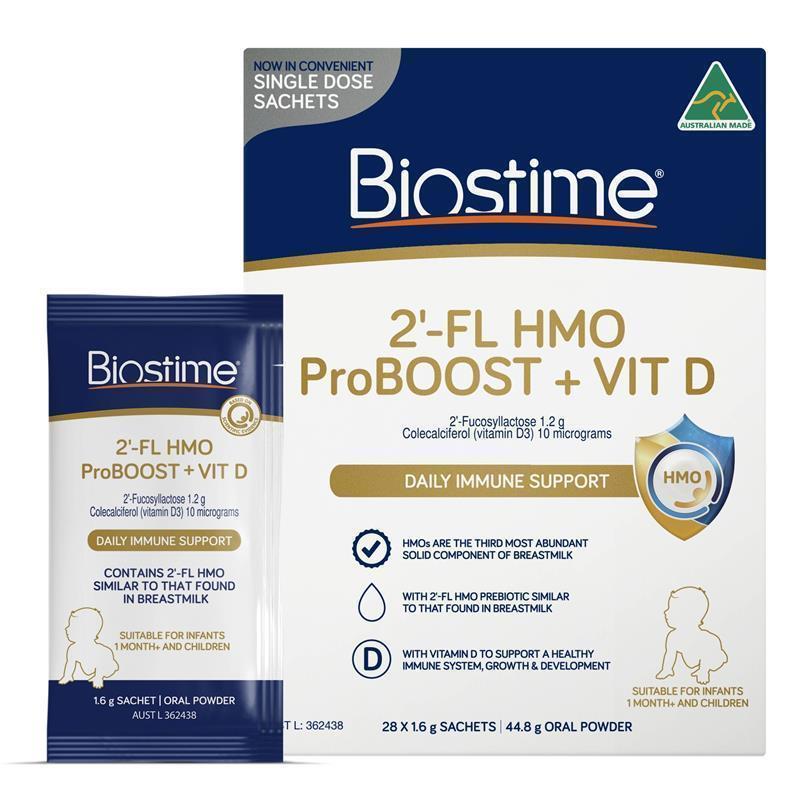 Load image into Gallery viewer, Biostime 2 FL HMO ProBOOST + VIT D 28 x 1.6g Sachets
