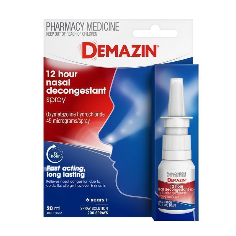Load image into Gallery viewer, Demazin 12 Hour Relief Nasal Decongestant Spray 20ml
