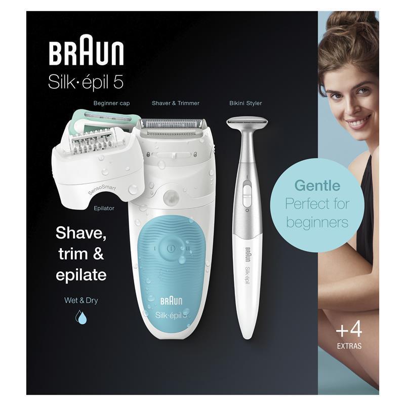 Load image into Gallery viewer, Braun Silk-Epi 5 Wet &amp; Dry Epilator White/Blue SES5-810
