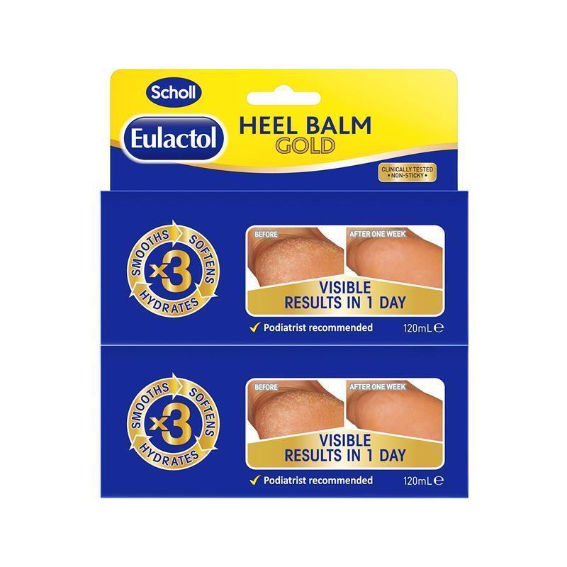 Load image into Gallery viewer, Scholl Eulactol Heel Balm Gold 120ml Twin Pack
