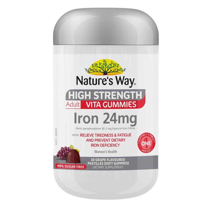 Load image into Gallery viewer, Nature's Way Adult Vita Gummies High Strength Iron 30 Gummies

