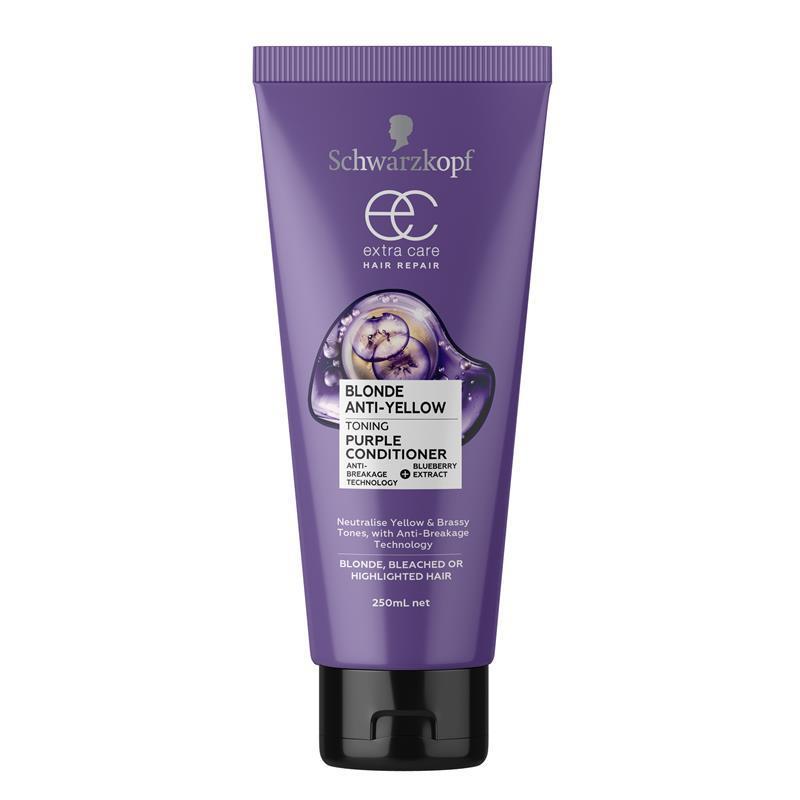 Load image into Gallery viewer, Schwarzkopf Extra Care Blonde Anti-Yellow Toning Purple Conditioner 250ml
