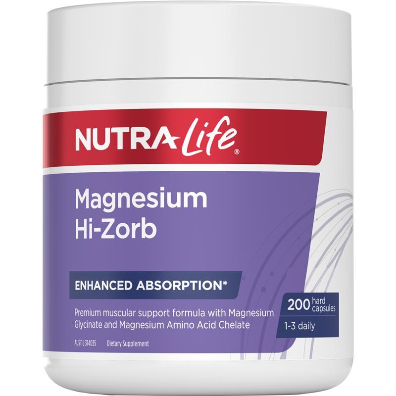 Load image into Gallery viewer, Nutra-Life Magnesium Hi-Zorb 200 Capsules
