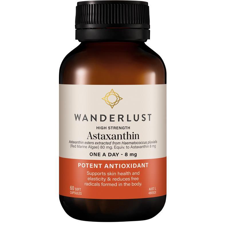 Load image into Gallery viewer, Wanderlust High Strength Astaxanthin 60 Capsules
