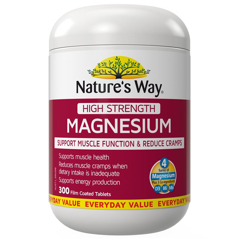 Load image into Gallery viewer, Nature's Way High Strength Magnesium 600mg 300 Tablets
