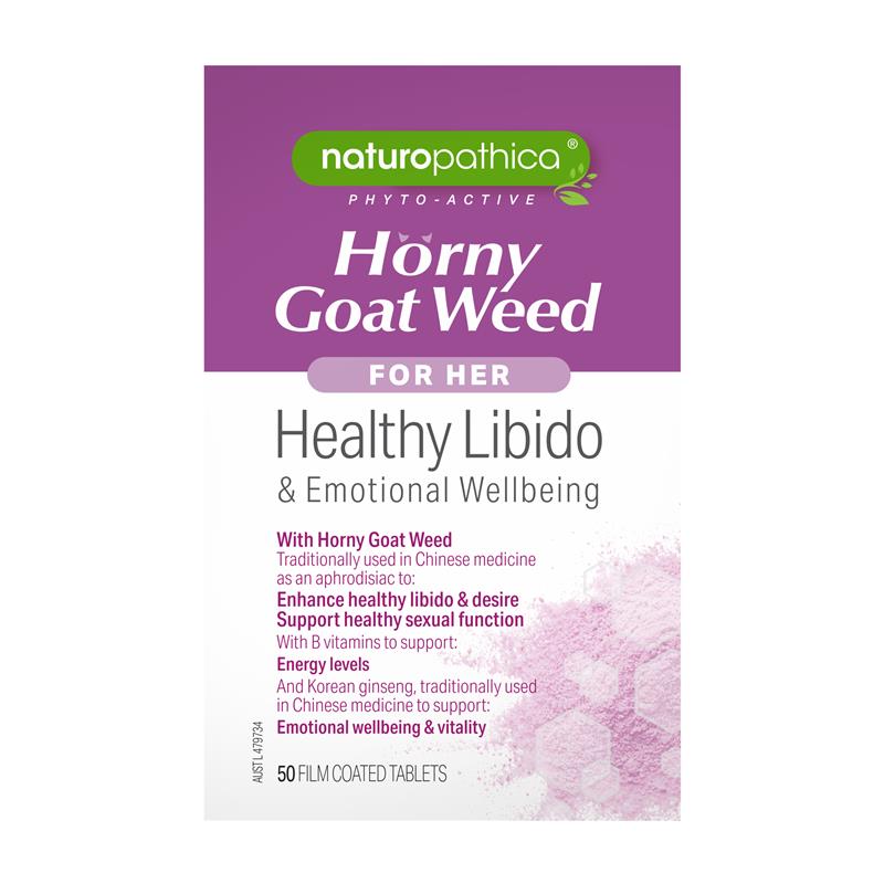 Load image into Gallery viewer, Naturopathica Horny Goat Weed For Her 50 Tablets
