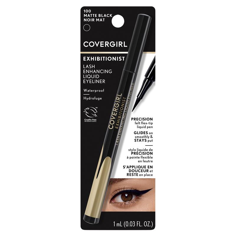 Load image into Gallery viewer, Covergirl Exhibitionist EyeLash Enhancing Liquid Liner 100 Matte Black
