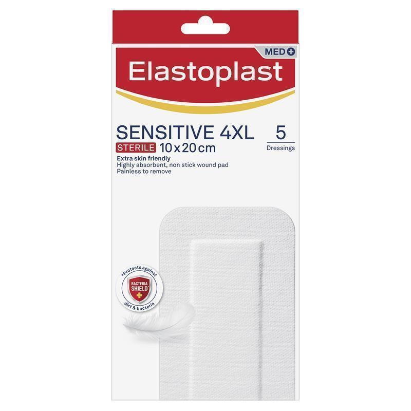 Load image into Gallery viewer, Elastoplast Sensitive Dressing 4XL 10x20cm 5 Dressings
