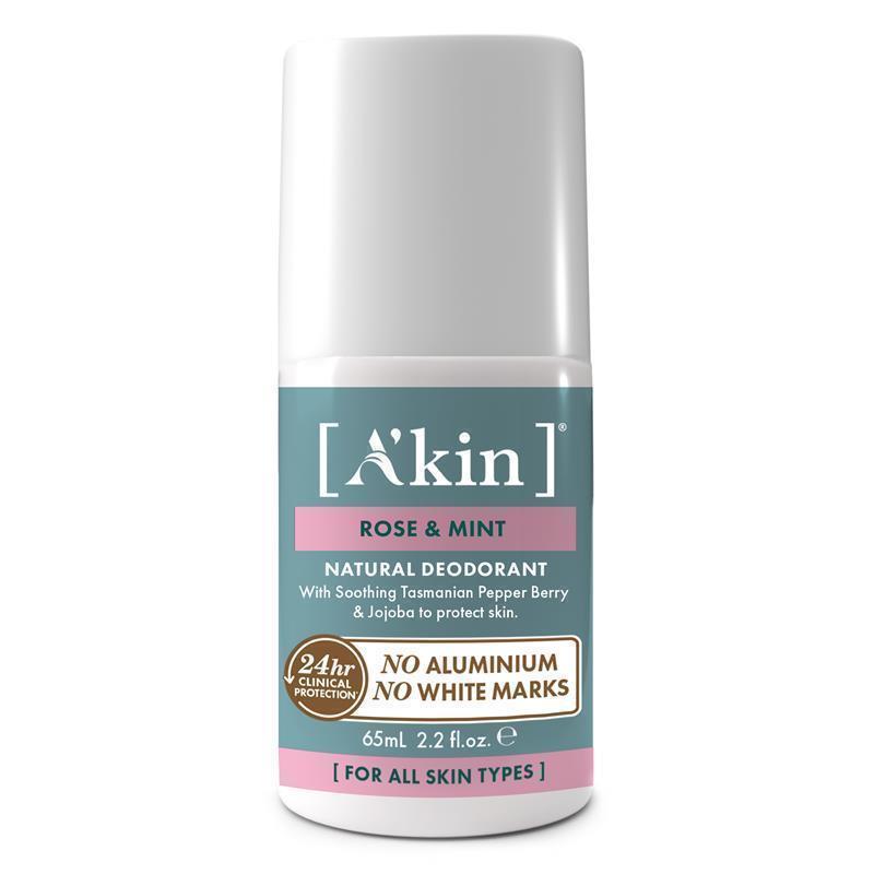 Load image into Gallery viewer, Akin Rose &amp; Mint Deodorant Roll On 65ml
