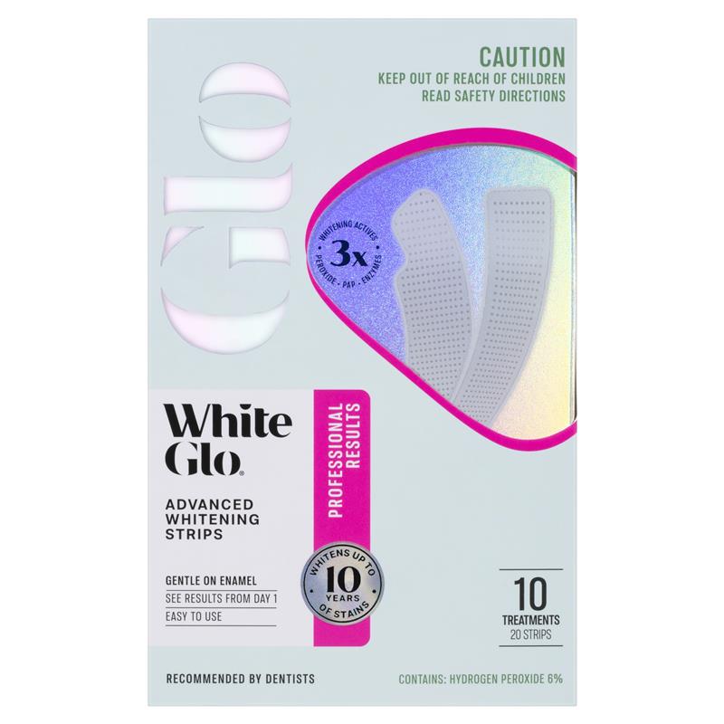 Load image into Gallery viewer, White Glo Advanced Whitening Strips 20 Pack

