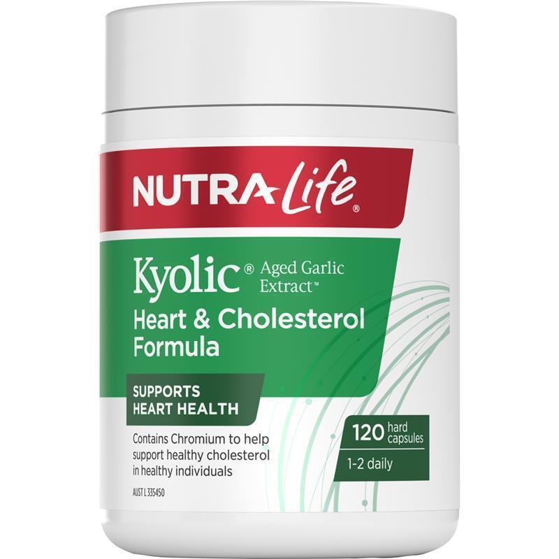 Load image into Gallery viewer, Nutra-Life Kyolic Aged Garlic Extract Heart &amp; Cholesterol Formula 120 Capsules
