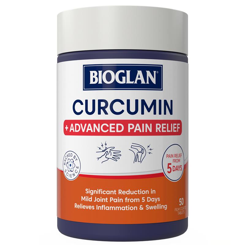 Load image into Gallery viewer, Bioglan Curcumin Advanced Pain Relief 50 Tablets
