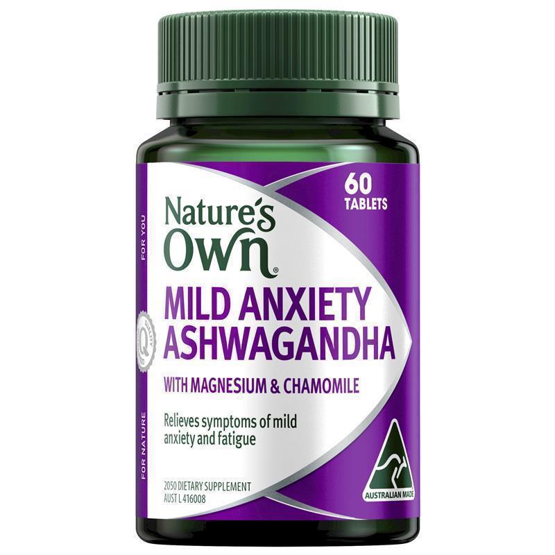 Load image into Gallery viewer, Nature's Own Mild Anxiety Ashwagandha 60 Tablets
