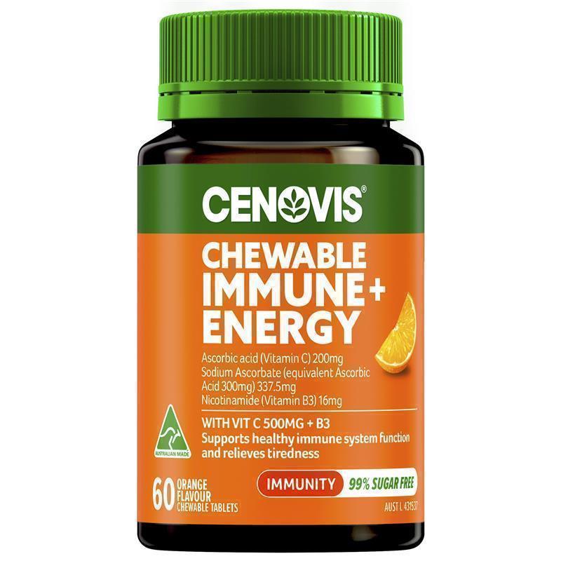 Load image into Gallery viewer, Cenovis Chewable Immune + Energy 60 Tablets
