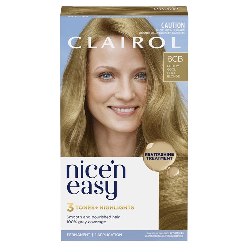 Load image into Gallery viewer, Clairol Nice N Easy 8CB Natural Medium Champagne Blonde Permanent Hair Colour
