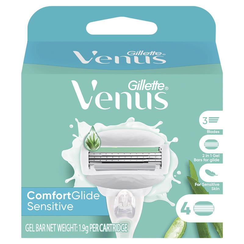Load image into Gallery viewer, Gillette Venus ComfortGlide Sensitive Blades 4 Pack Refill
