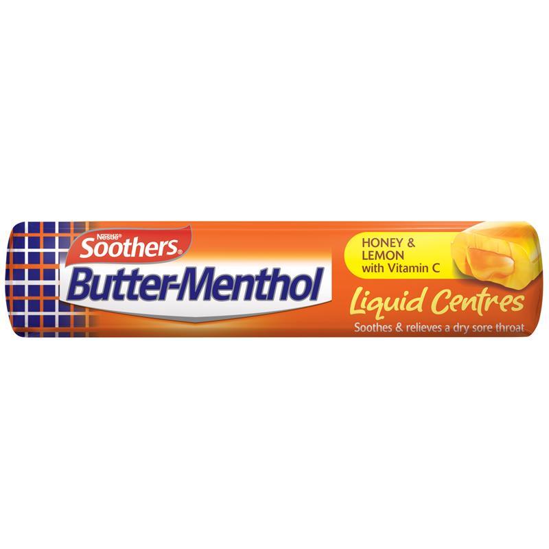 Load image into Gallery viewer, Butter Menthol Liquid Center Honey Lemon 50g Stick
