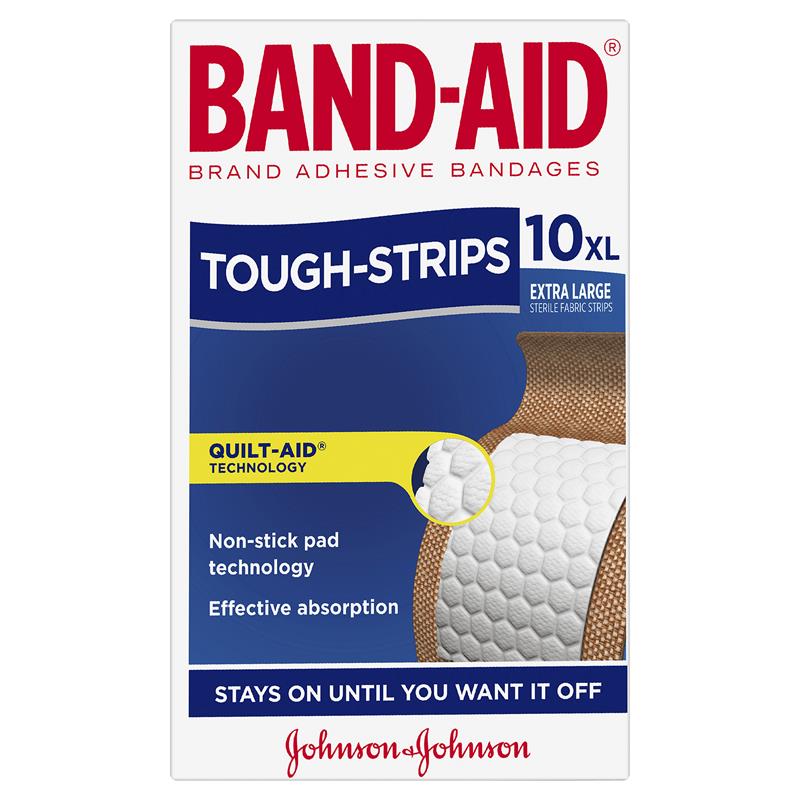 Load image into Gallery viewer, Band-Aid Tough Strips Extra Large Fabric Strips 10 Pack
