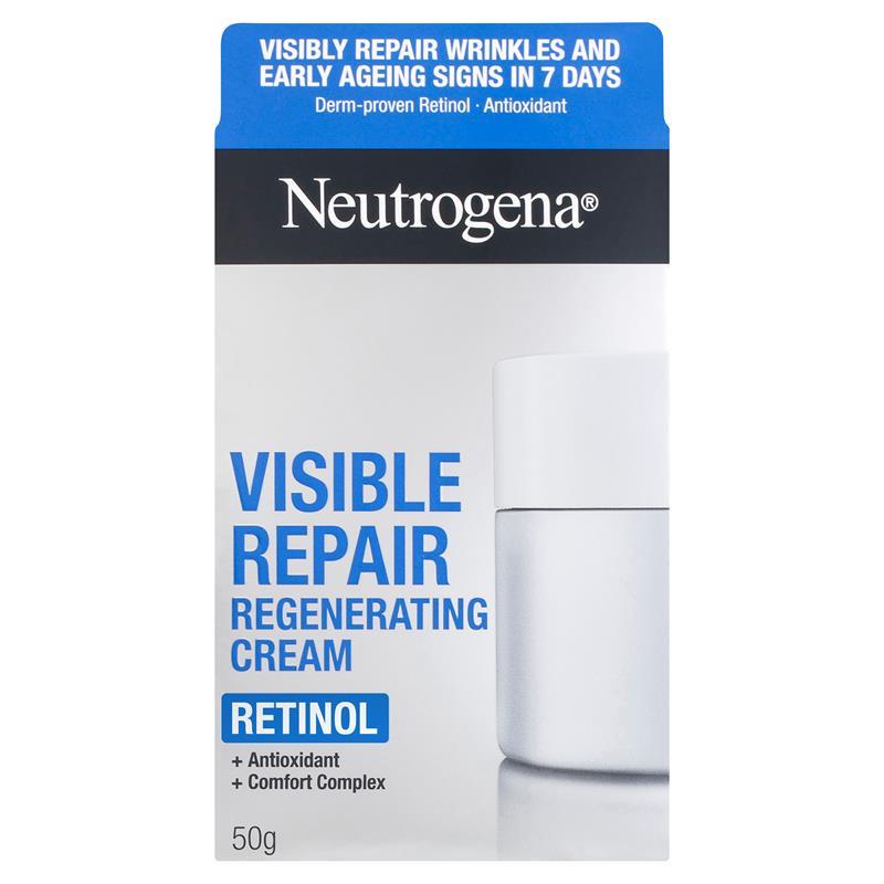 Load image into Gallery viewer, Neutrogena Visible Repair Retinol Regenerating Cream 50g
